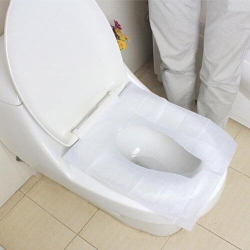 10Pcs Convenient Sheets Disposable Toilet Seat Cover Mat Travel Portable Toilet Paper Pad Safe Clean Hygienic Soluble in Water