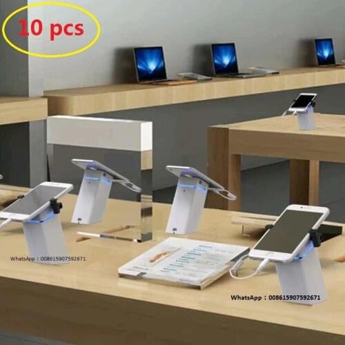 10 Pcs Mobile Phone Security Display Stand With Clamp For Phone Anti Theft Alarm System Smartphone Burglar Alarm In Retail Store