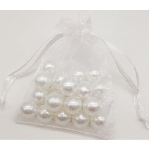 100pcs Organza Bags White Small Organza Gift Bags For Jewelry Packaging Display Christmas Wedding Jewelry Storage Drawstring Bag