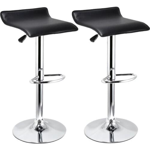 2Pcs/Set Bar Chair Leisure Leather Swivel Bar Stools Chairs Height Adjustable Pneumatic Pub Chair Home Office Kitchen Chair HWC