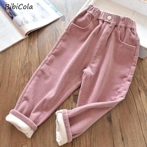2021 High Quality Boys Winter Warm Pants With Fleece Long Trousers For Boys Thickening Pants Kids Casual Clothes
