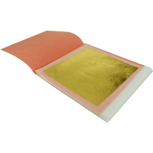 25 sheets per booklet 8.5X8.5cm transfer Gold Leaf Genuine gold foil sheet 24k Edible Gold Leaf free shipping