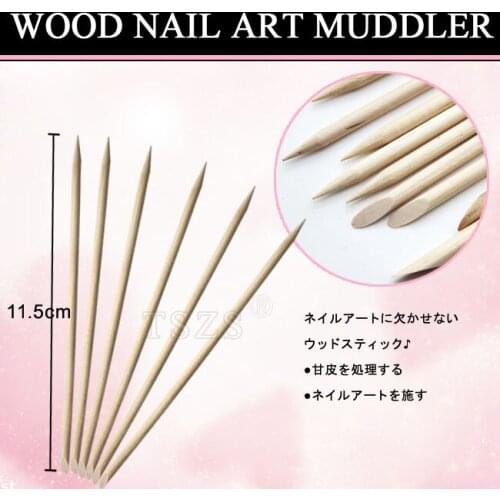 5bag /Lot (3pcs/bag) 11.5CM Orange Wood Sticks Nail Art Cuticle Pusher Remover