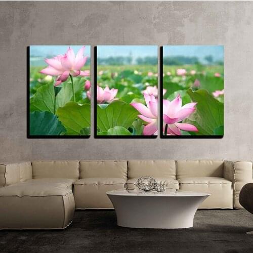 5D DIY Lotus Flower Blossom 3pcs Diamond Painting Full Round Diamond Mosaic Embroidery Painting Handmade Needlework