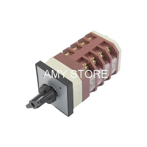 AC 380V 16A 16 Screw Terminal Locking NO NC Cam Combination Changeover Switch