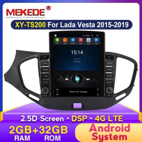 MEKEDE Android 2.5D Car GPS Radio Head Unit Player for Lada Vesta Cross Sport 2015-2019 Steering Wheel Control Stereo