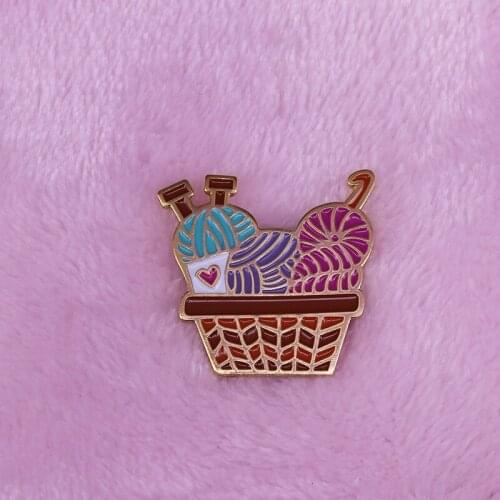 Yarn Basket Badge Are you a knitter, crocheter, or weaver? If so, we know you have a secret closet,, bucket full of stash yarn