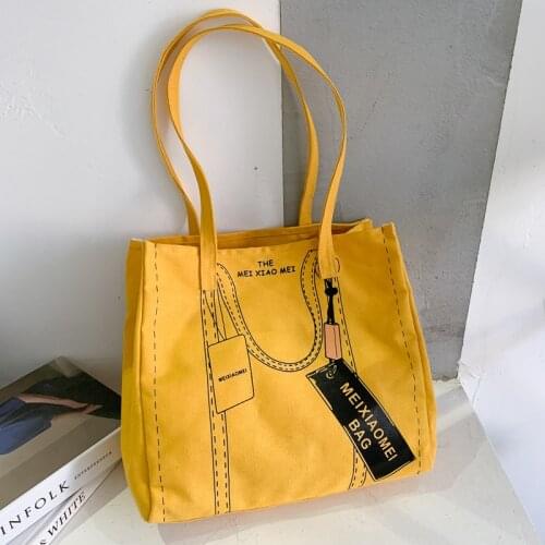 Big Bag Womens 2021 New Fashion Casual Womens Bag Joker Trend Simple Shoulder Bag Travel Bag Canvas Shopping Bag