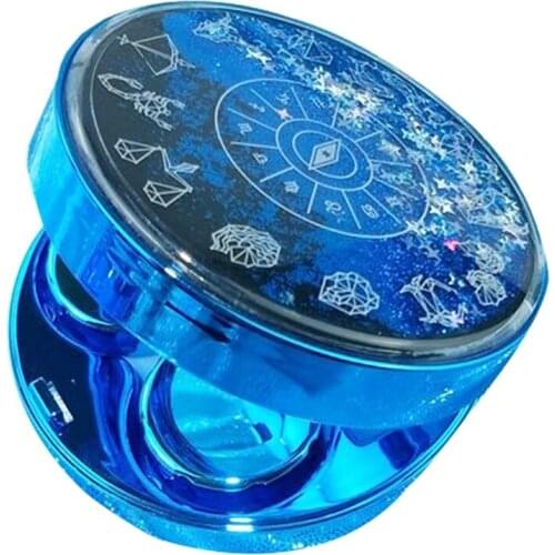 Cute Fashion Contact Lens Case,Portable Travel Glitter Luxury Bling Stars Liquid Quicksand Contact Lens Cases Eye Care Set(Blue)