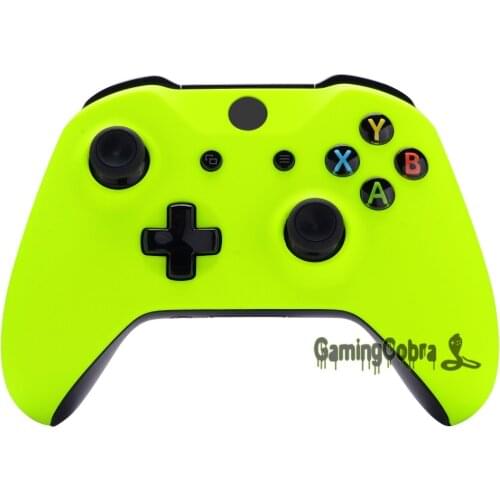 EXtremeRate Lime Yellow Soft Touch Top Housing Shell Case with Open Tool Screwdriver for Xbox One S X Controller