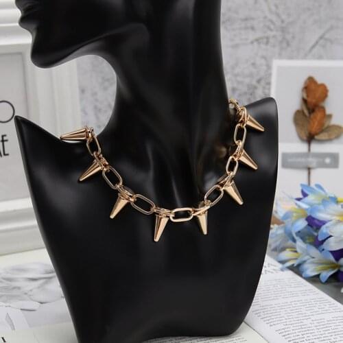 Rivets CCB Material Chokers Punk Goth Handmade Choker Necklace sweet Spike Rivet Necklace EMO Rock Gothic Chocker