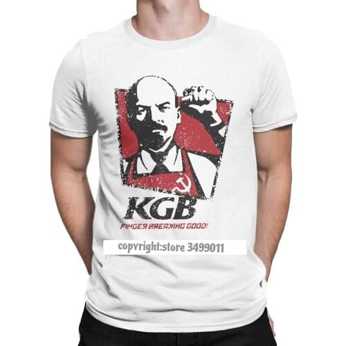 Lenin The Soviet Union Tshirts Men Communist Communism Ussr Marx Comrades Russia Premium Cotton Tee Shirt Fitness T Shirt