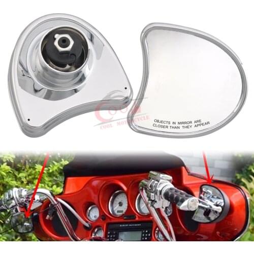 Motorcycle Chrome Old Style Batwing Fairing Mount Mirror for Harley Electra Glide FLHT FLHTC 1996-2013