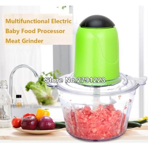 Household 2L Electric Kitchen Chopper Shredder Food Chopper Meat Grinder Stainless Steel Electric Processor Kitchen Tool