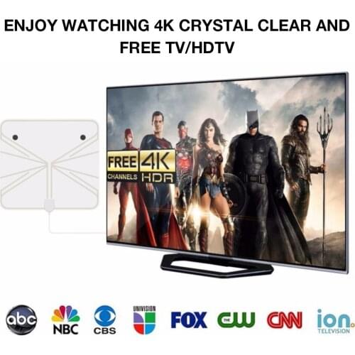 Indoor TV Antenna HDTV Receiving Antenna ATSC Mini HD Digital TV Antenna 960 Mile 4K 1080P Digital Satellite Receiver