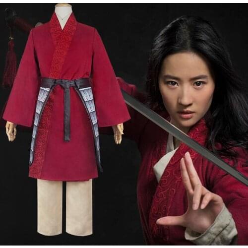 2020 Movie Hua Mulan Cosplay Costumes Princess Dresses Suit Women Kids Children Battle Outfit Carnival Clothing for Halloween