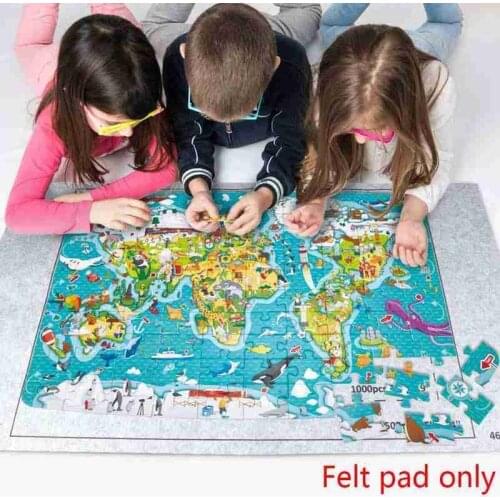 Puzzles Pad Jigsaw Roll Felt Mat Playmat With Accessories Puzzles Blanket 1set Puzzle Mat Storage Mat