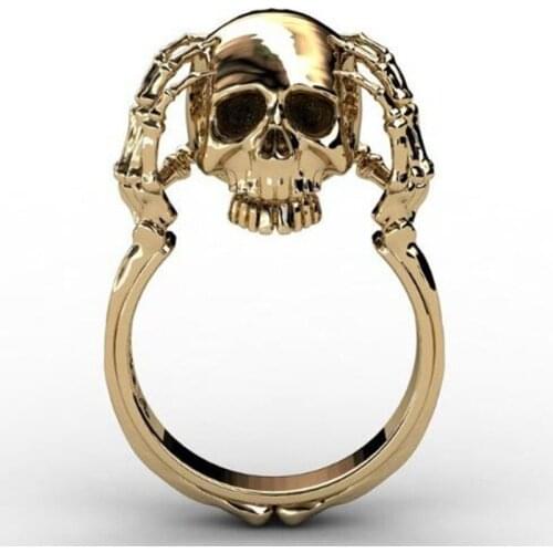 Skull Cool Hell Death Golden Man Ring High Quality Skull Claw Ring Jewelry