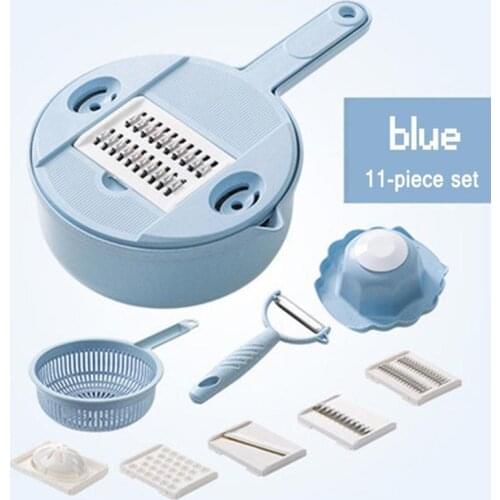 11 In 1 Kitchen Accessories Mandoline Slicer Vegetable Slicer Potato Peeler Carrot Onion Grater with Strainer Vegetable Cutter