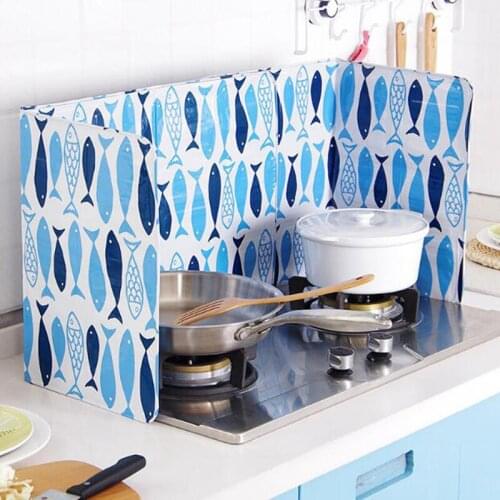 Cactus Printed Aluminum Foil Oil Block Oil Barrier Stove Cook Anti-Splashing Oil Baffle Heat Insulation Kitchen Utensils