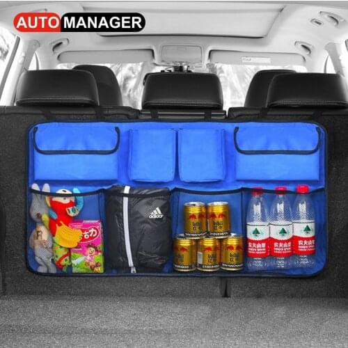 Car Seat Back Organizer Automobile Storage Bag Universal Trunk Organizer Oxford Cloth High Capacity Stowing Tidying In Car