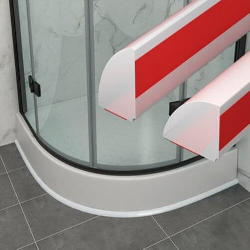 Bathroom Kitchen water retaining strip Stopper Retaining Bendable Bathroom Shower Threshold Dam Flood Barrier Water Blocker