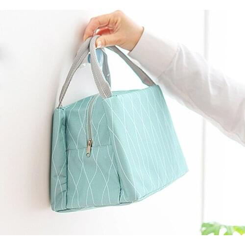 Portable Thermal Insulated Lunch Box Tote Cooler Bag Bento Pouch Lunch Container With Tin Foil Inside