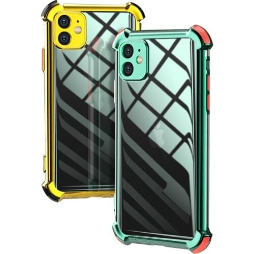 Shockproof Transparent Case For iPhone X XR XS MAX 6 6S 7 8 Plus Silicone Cover Phone Case For iPhone 12 Mini 11 Pro Max SE 2020