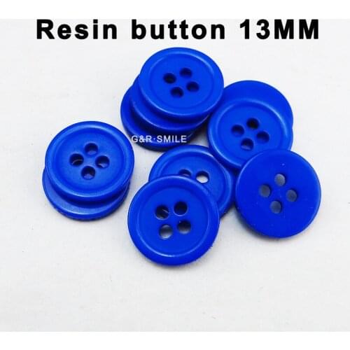 100PCS 13MM pearl Dyed resin shirt sapphire blue button sweater decoration garmen buttons coat sewing clothes accessory PN-001