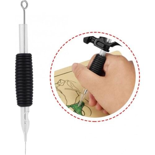 Tattoo Grip 3RL Transparent Silicone Anti-slip Tattoo Grip Handle with Needle 10pcs Tattoo Machine Set S