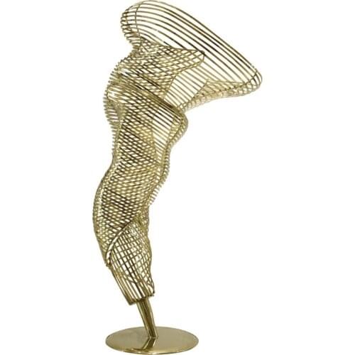 Modern light luxury large floor crafts hotel sales department lobby porch metal abstract iron sculpture ornaments