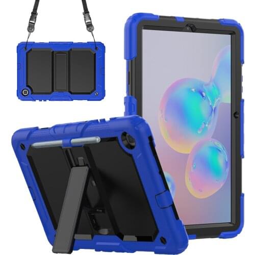 Heavy duty rugged silicone case for samsung galaxy tab s6 lite 10.4 2020 P610 P615 protective cover with built-in kckstand