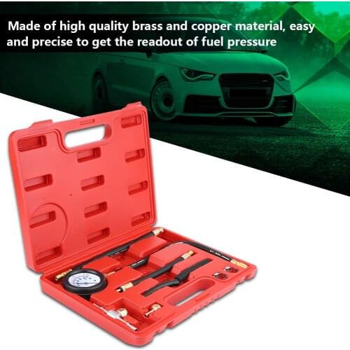 TU-113 Universal Car Fuel Diesel Pressure Tester Gasline Injector Pump Pressure Gauge Kit Fuel Pressure Tester