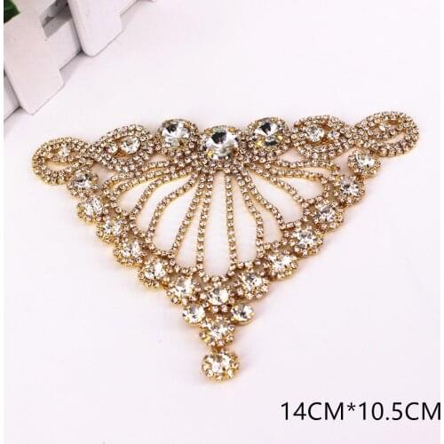 Neckline Collar Drill Rhinestone Applique Elegant Fancy Wedding Party Dress Jewelry DIY Sewing Bridal Headband Garter Decoration