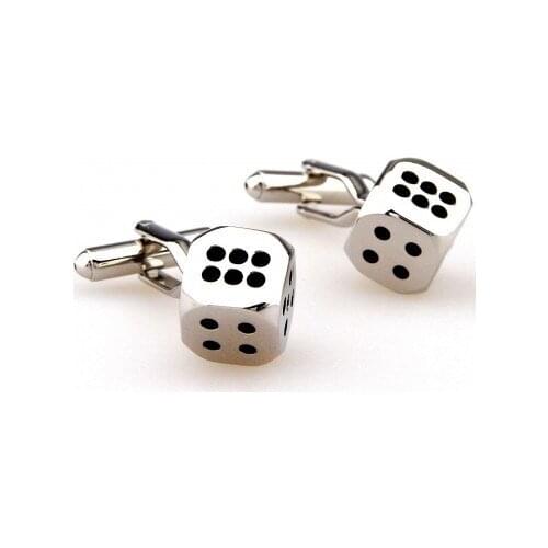 Siver Dice Cufflink 15 Pairs Free Shipping