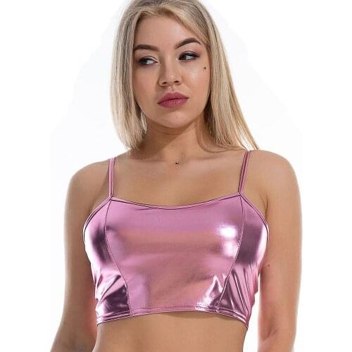Sexy Reflective Bralette Crop Top Women Summer Holographic Cami Top Backless Adjustable Strap Tank Top Camis Clubwear