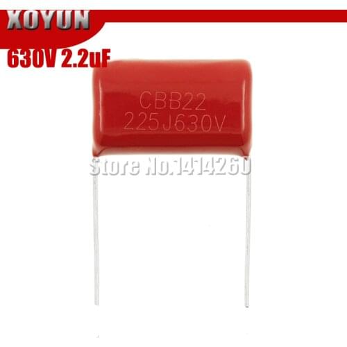 10PCS 630V225J Pitch 25MM 2.2UF 2200NF 225 630V CBB Polypropylene film capacitor