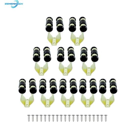 10X Gilding Metal Fishing Rod Clip Club Positioning Clamp Holder Accessory Fixing Rack Wall Mounted Rod Collection Rack Storage