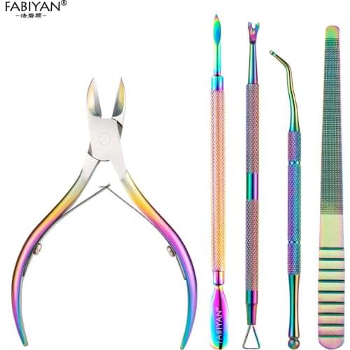 2/5Pcs Ingrown Toenail Nail Clippers Manicure Set Cuticle Nipper Cutters Pedicure Care Tools Dead Skin Remover