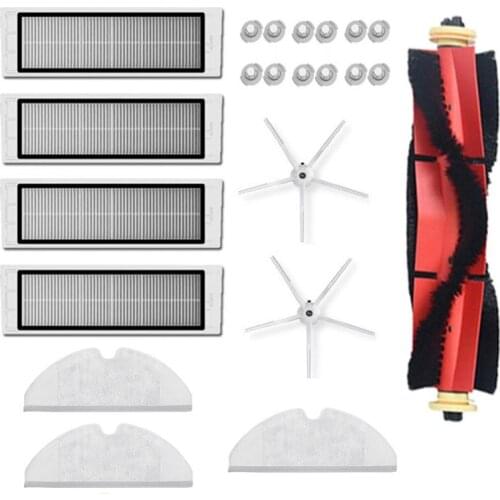 Promotion!Vacuum Cleaner Parts for XiaoMi Roborock S60 S65 S6 S5 MAX Washable HEPA Filter Main Brush Side Brush