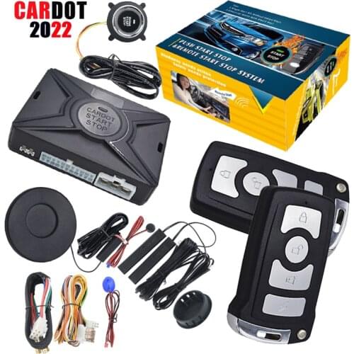 Cardot rfid emergency lock unlock smart anti robbery remote start stop push engine start stop pke car alarm system