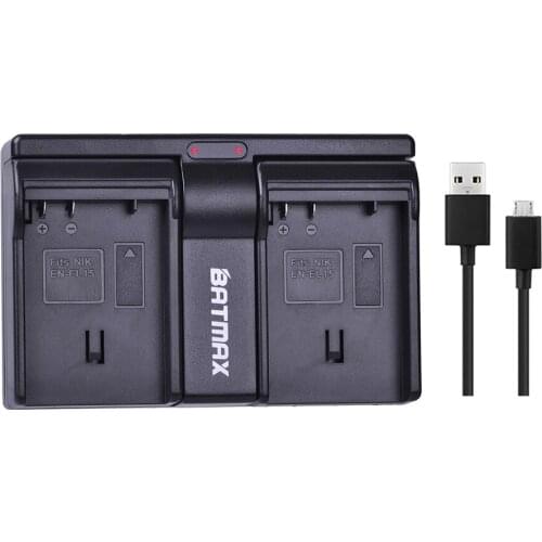 EN-EL15 ENEL15 EL15 USB Dual Battery Charger for Nikon D500,D600,D610,D750,D7000,D7100,D7200,D800,D800E,D810,D810A&1 V1