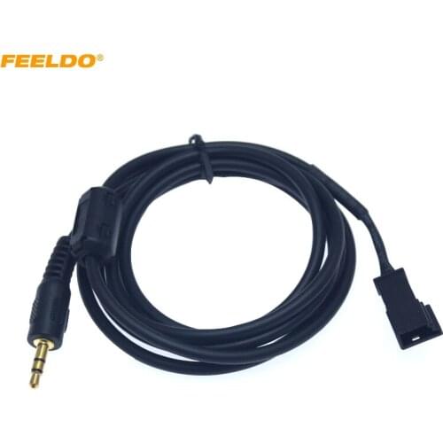 FEELDO 1PC 3.5mm Male Connector To 3-Pin AUX Connector Wiring Harness For BMW E39/E46/E53 With Navigation System(SA 602/609)