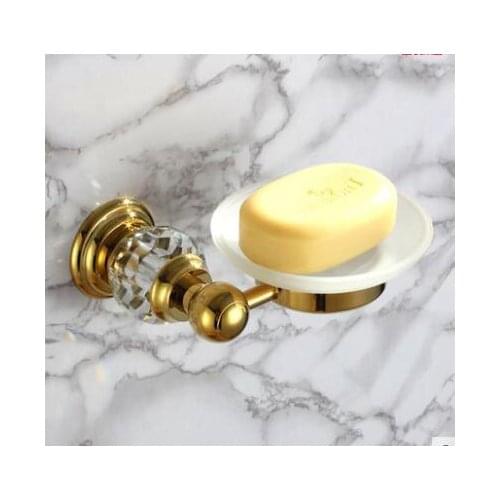 Crystal & Brass & Glass Bathroom Accessories Soap Dishes / Soap Holder/Soap Case CY006