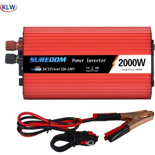 2000W Power Inverter Car Inverter Voltage Convertor Transformer 12V To 220V Inversor
