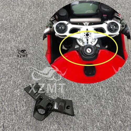 Carbon Fiber Painted Fairing Ignition Cap Lock Key Cowl Cover For Ducati Panigale 1199 899 2012 2013 2014 ABS