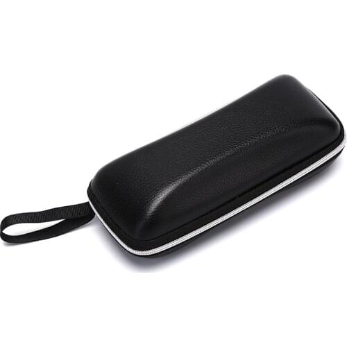 Leather Glasses Case Waterproof Hard Frame Eyeglass Case For Men Women Reading Glasses Box Black Spectacle Cases