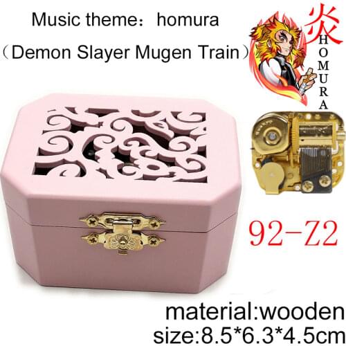 Homura mechanical music box Demon Slayer Mugen Train akaza Rengoku print office Decor cosplay friends Christmas New Year Gift