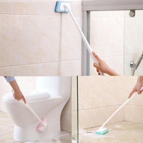 Multifunction Brush Sponge House Cleaning Long-handle Wall Floor Scourer Bathroom Home Supplies Мочалка с длинной ручкой