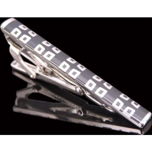 Mens business shirt classic tie clip new fashion Plaid tie clip luxury black tie clip